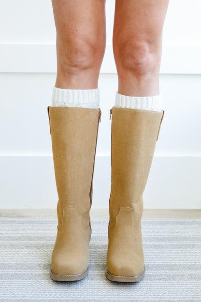 MIA Vegan Suede Knee High Riding Boot