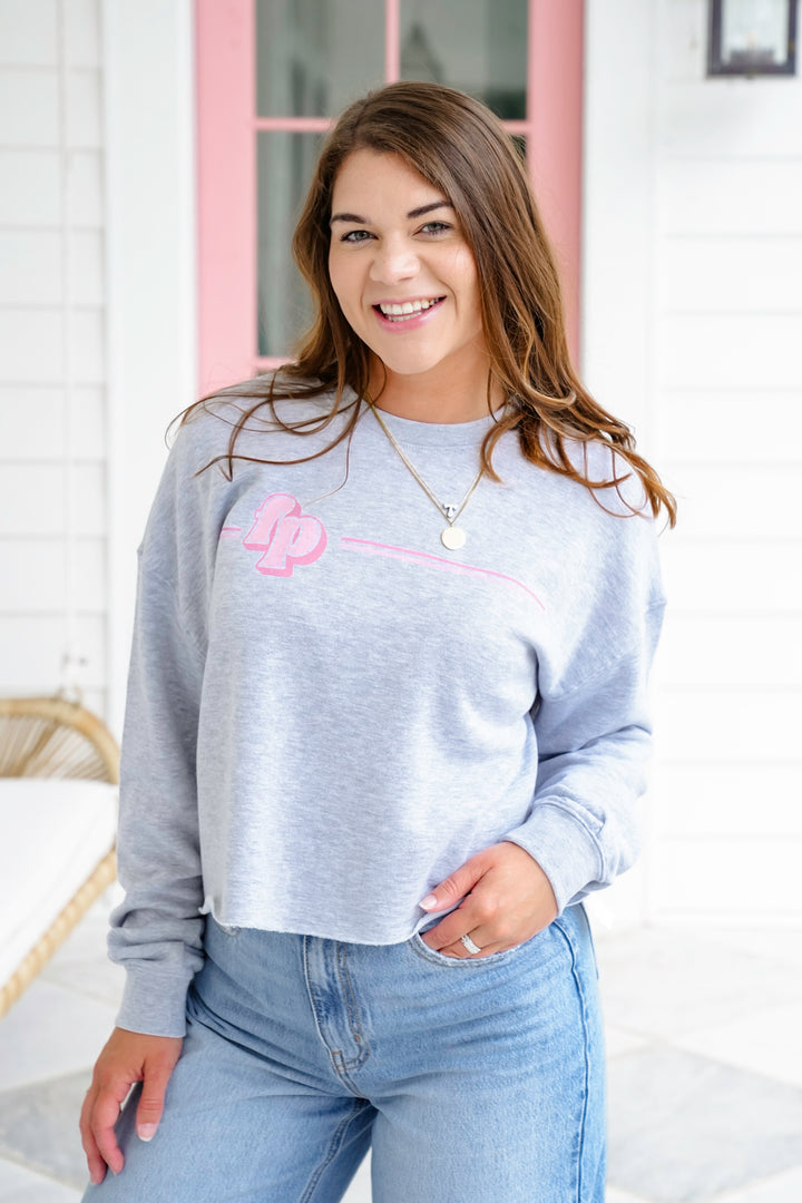 Plus/Reg Long Sleeve "FP" Crop Graphic Sweatshirt