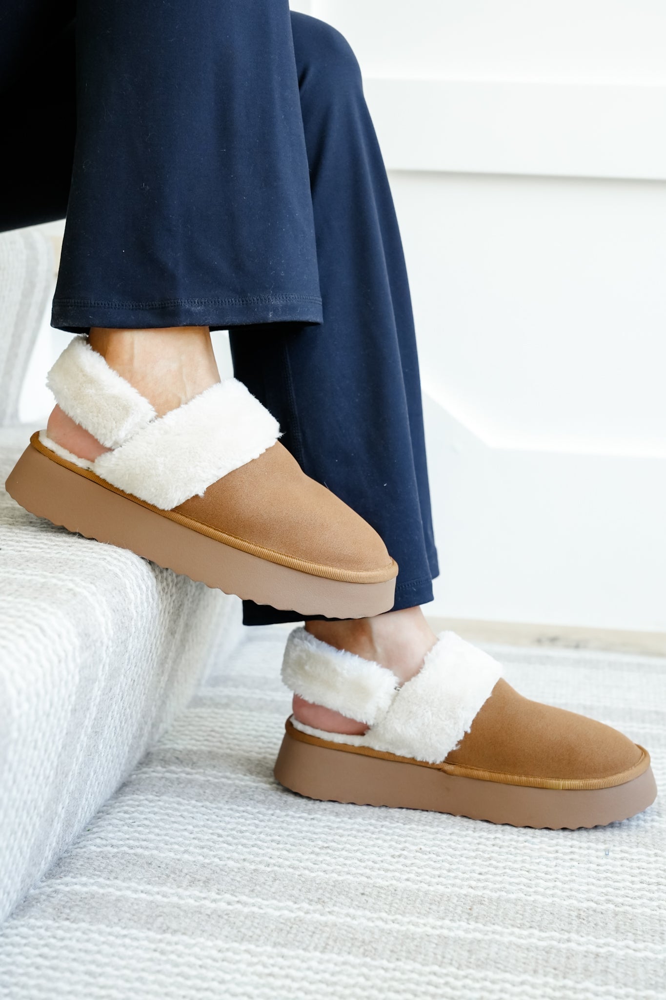 MIA Platform Slipper with Plush Vegan Fur Lining