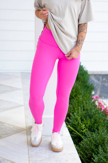 Plus/Reg Solid High Waist Leggings