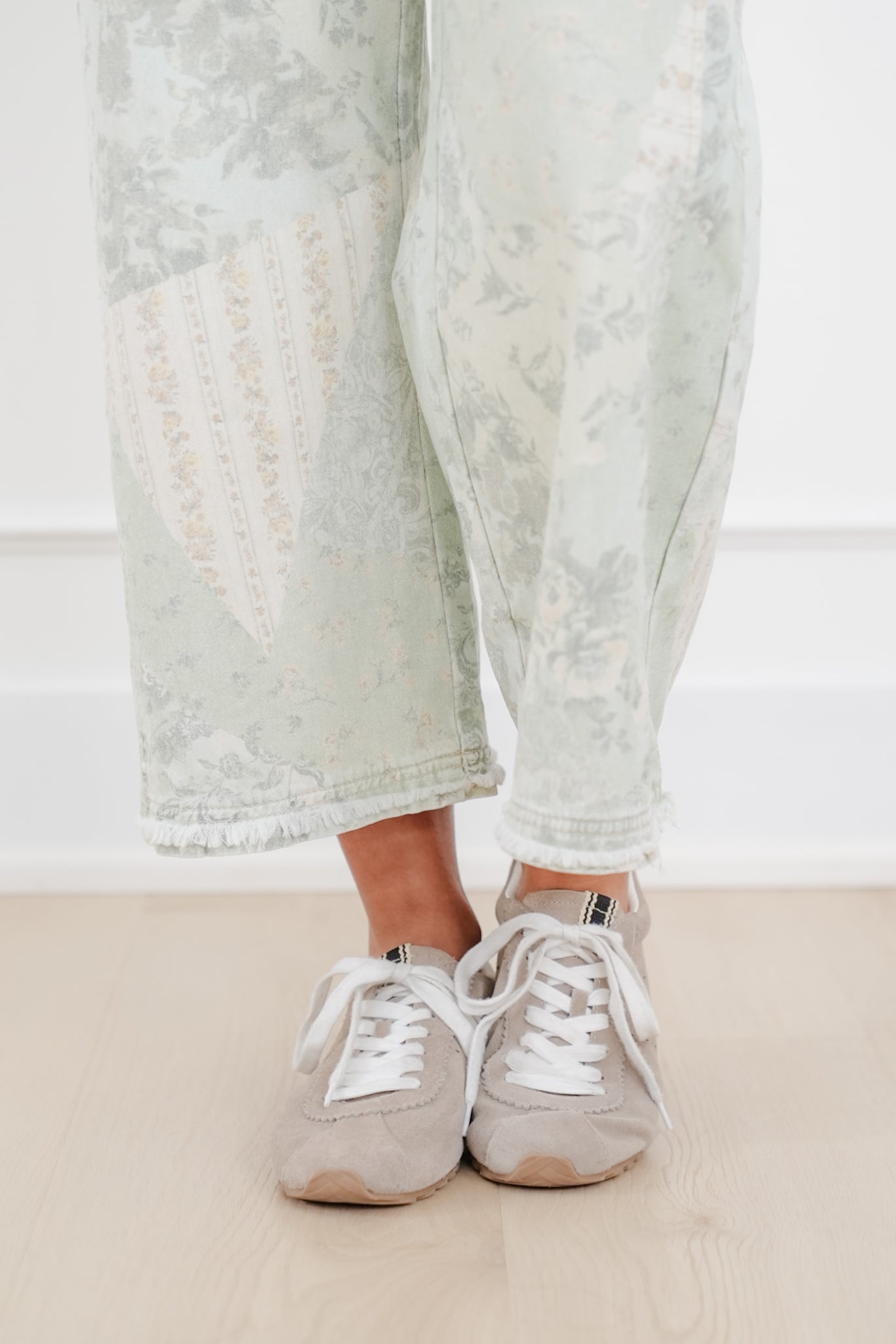 Vintage Patchwork Print Twill Overalls