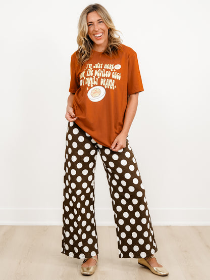 Plus/Reg Short Sleeve "I'm Just Here For The Deviled Eggs" Graphic Tee