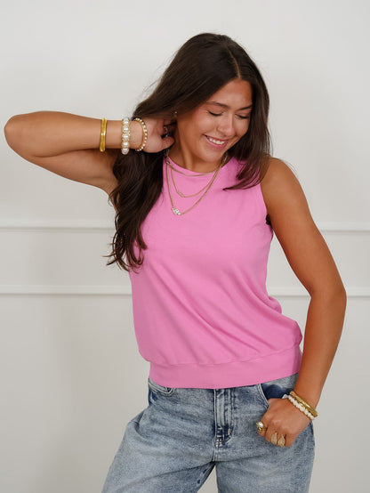 Door Buster! Ribbed Crew Neck Tank Top