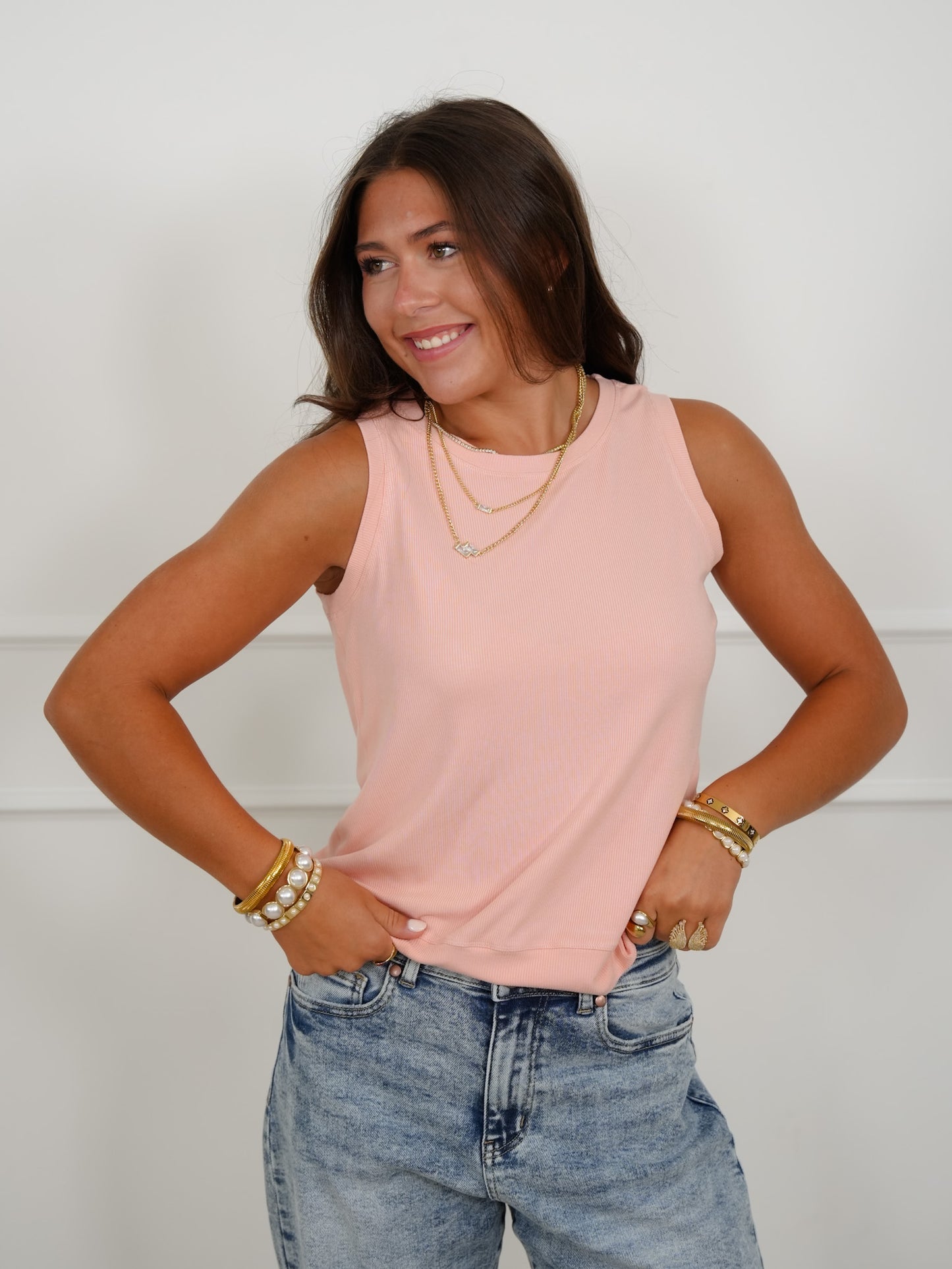 Door Buster! Ribbed Crew Neck Tank Top