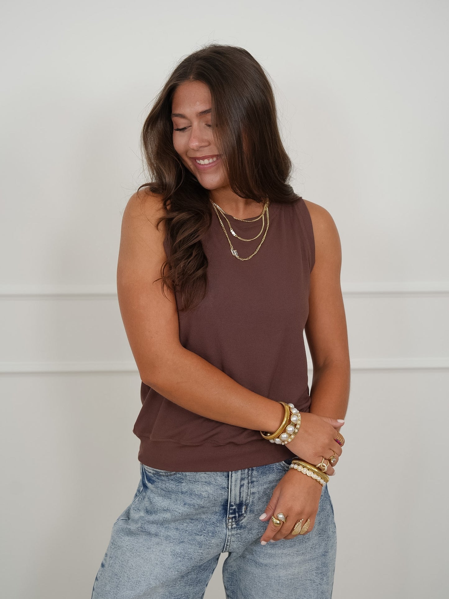 Door Buster! Ribbed Crew Neck Tank Top