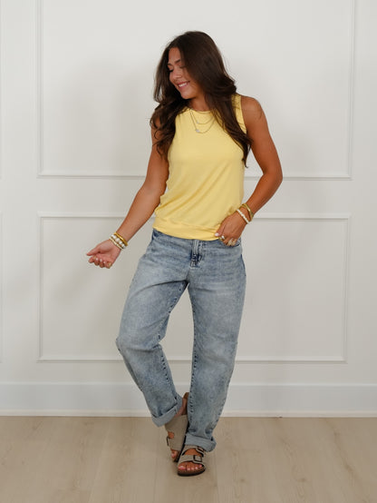 Door Buster! Ribbed Crew Neck Tank Top