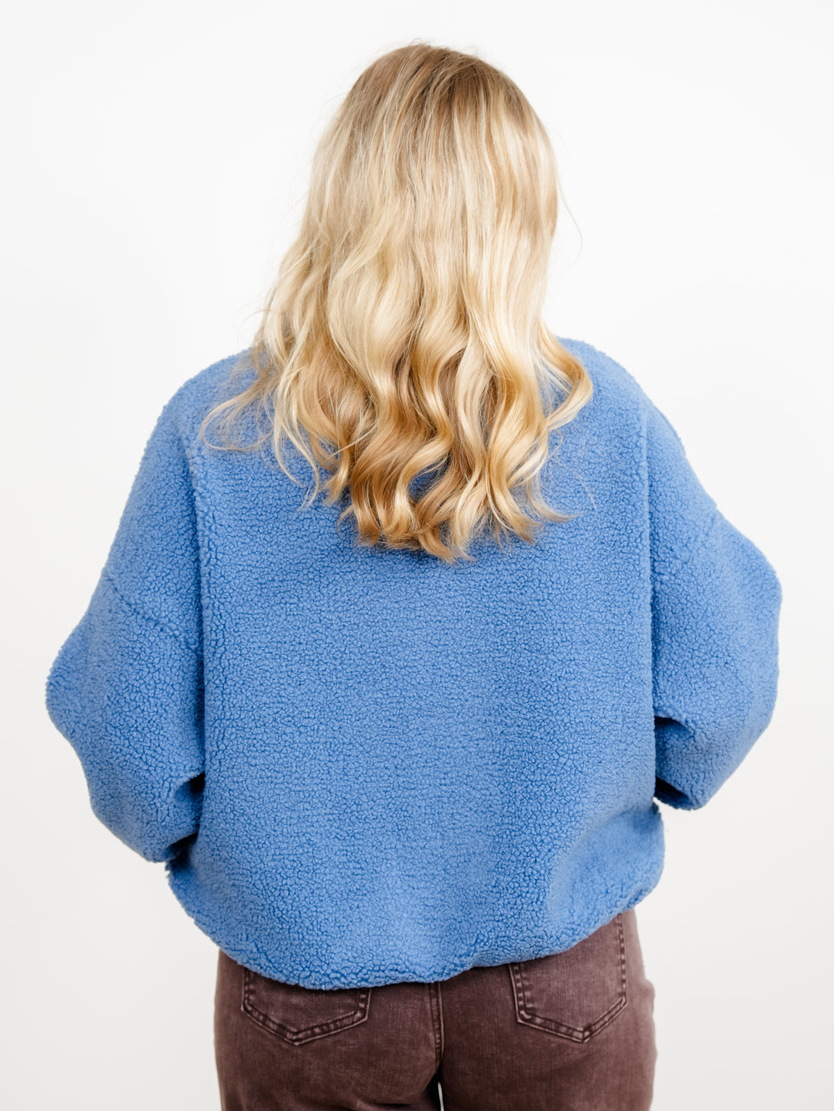 Plus/Reg Sherpa Zip Up Pullover Jacket