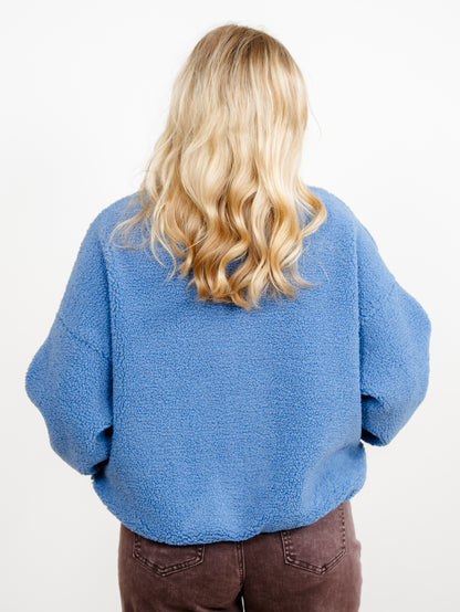Plus/Reg Sherpa Zip Up Pullover Jacket