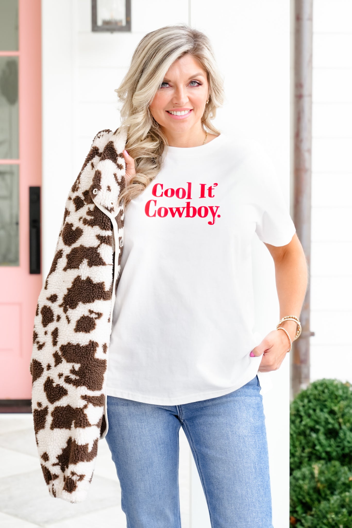 Plus/Reg Short Sleeve "Cool It' Cowboy" Graphic Tee