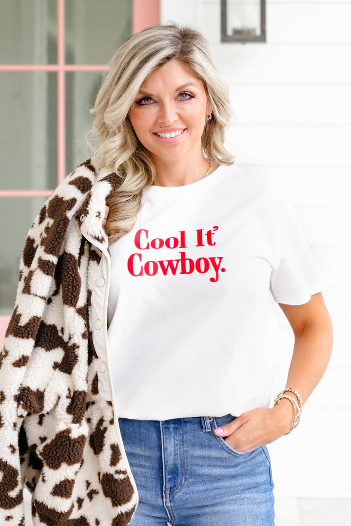 Plus/Reg Short Sleeve "Cool It' Cowboy" Graphic Tee