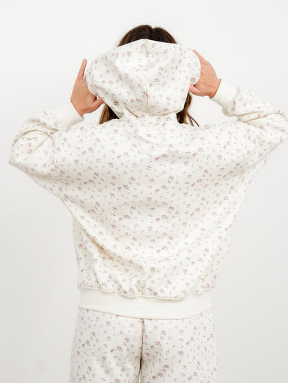 Floral Long Sleeve Pullover Sweatshirt - Freckled Poppy
