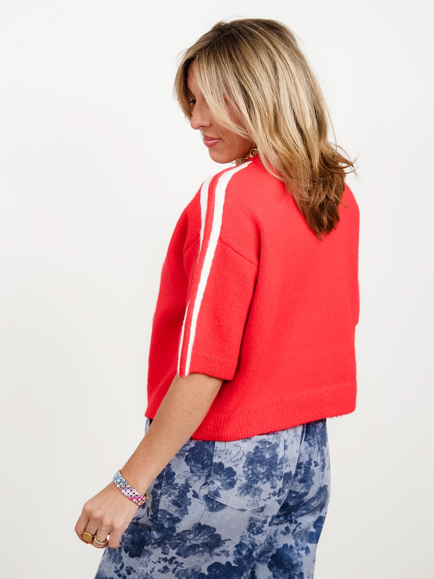 Knit Short Sleeve Button Down Cardigan Sweater