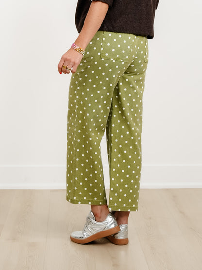 Polka Dot High Rise Jeans