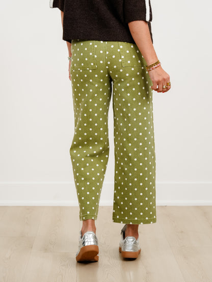 Polka Dot High Rise Jeans