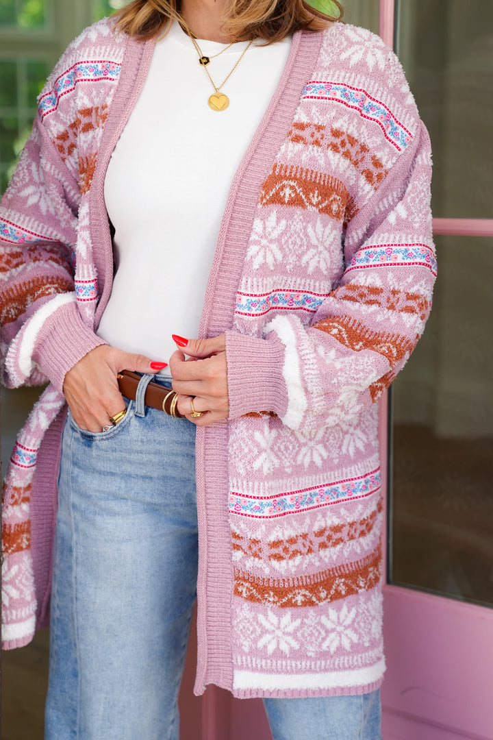 POL Long Sleeve Open Front Cardigan Sweater