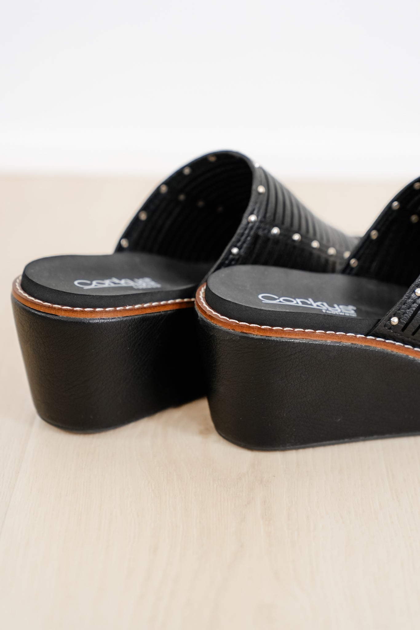 Corky's Much Better Studded Cutout Slide Wedge Sandal