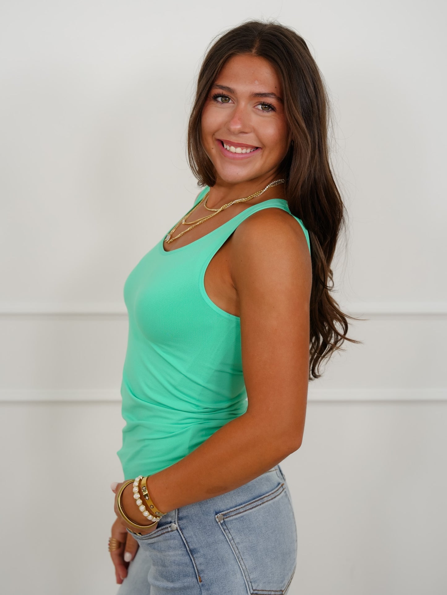 Door Buster! Plus/Reg Solid V/U Neck Tank Top