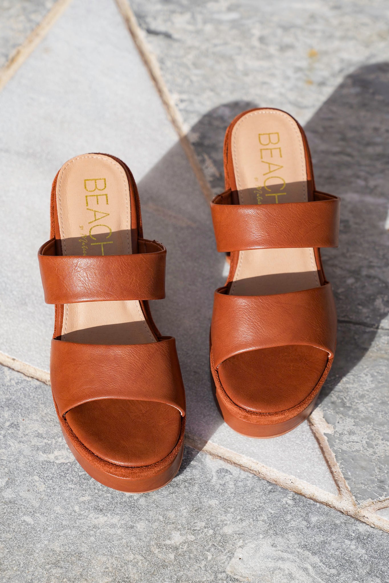 Chunky Block Heel Platform Sandal with Double Strap