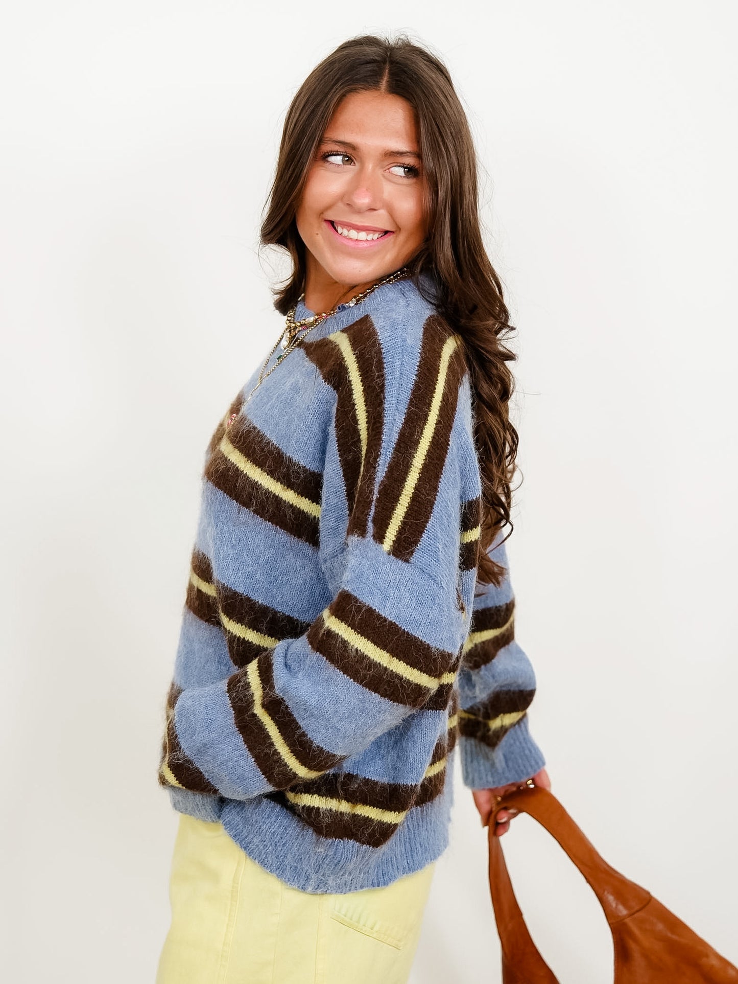 Striped Long Sleeve Pullover Sweater