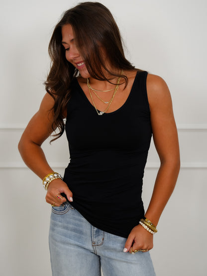 Door Buster! Plus/Reg Solid V/U Neck Tank Top