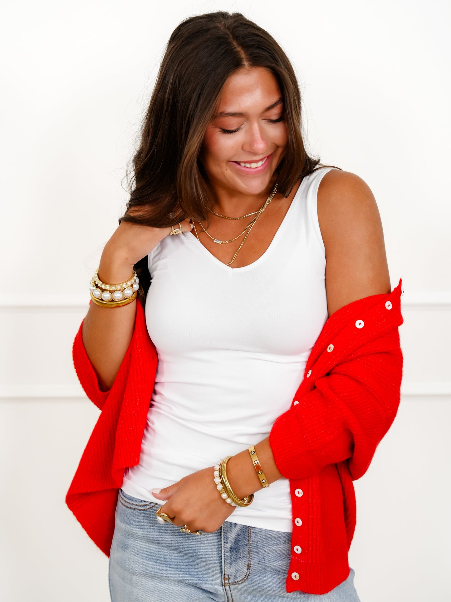 Door Buster! Plus/Reg Solid V/U Neck Tank Top