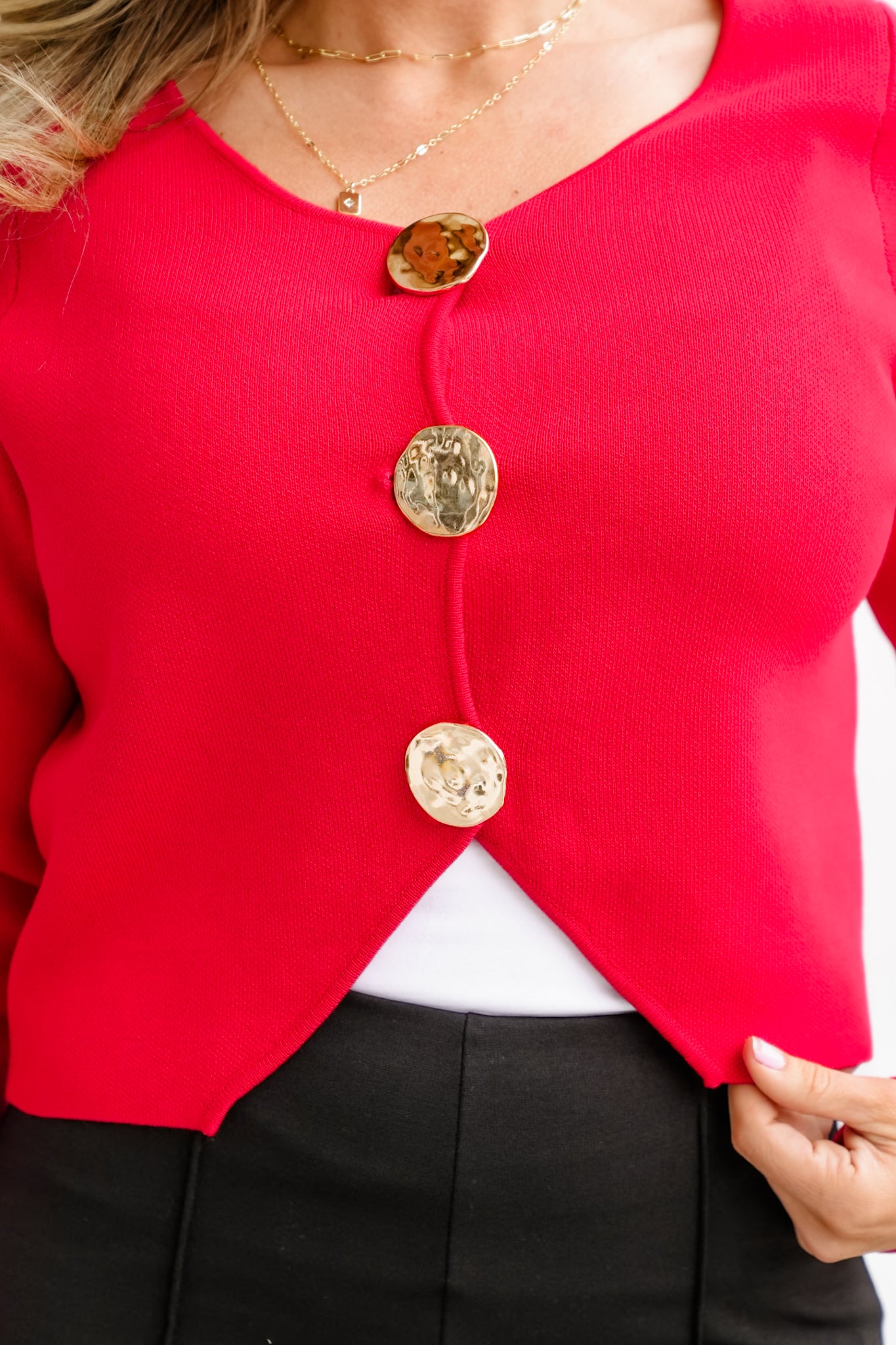 Solid Long Sleeve Button Down Cardigan Sweater