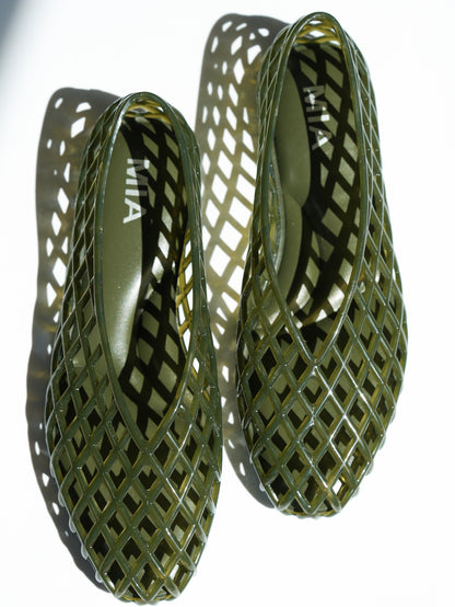 MIA Jelly Cage Slip On Flat Shoes - Freckled Poppy