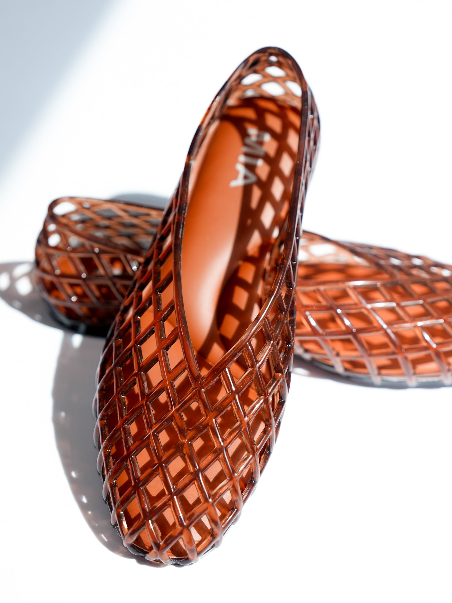 MIA Jelly Cage Slip On Flat Shoes - Freckled Poppy