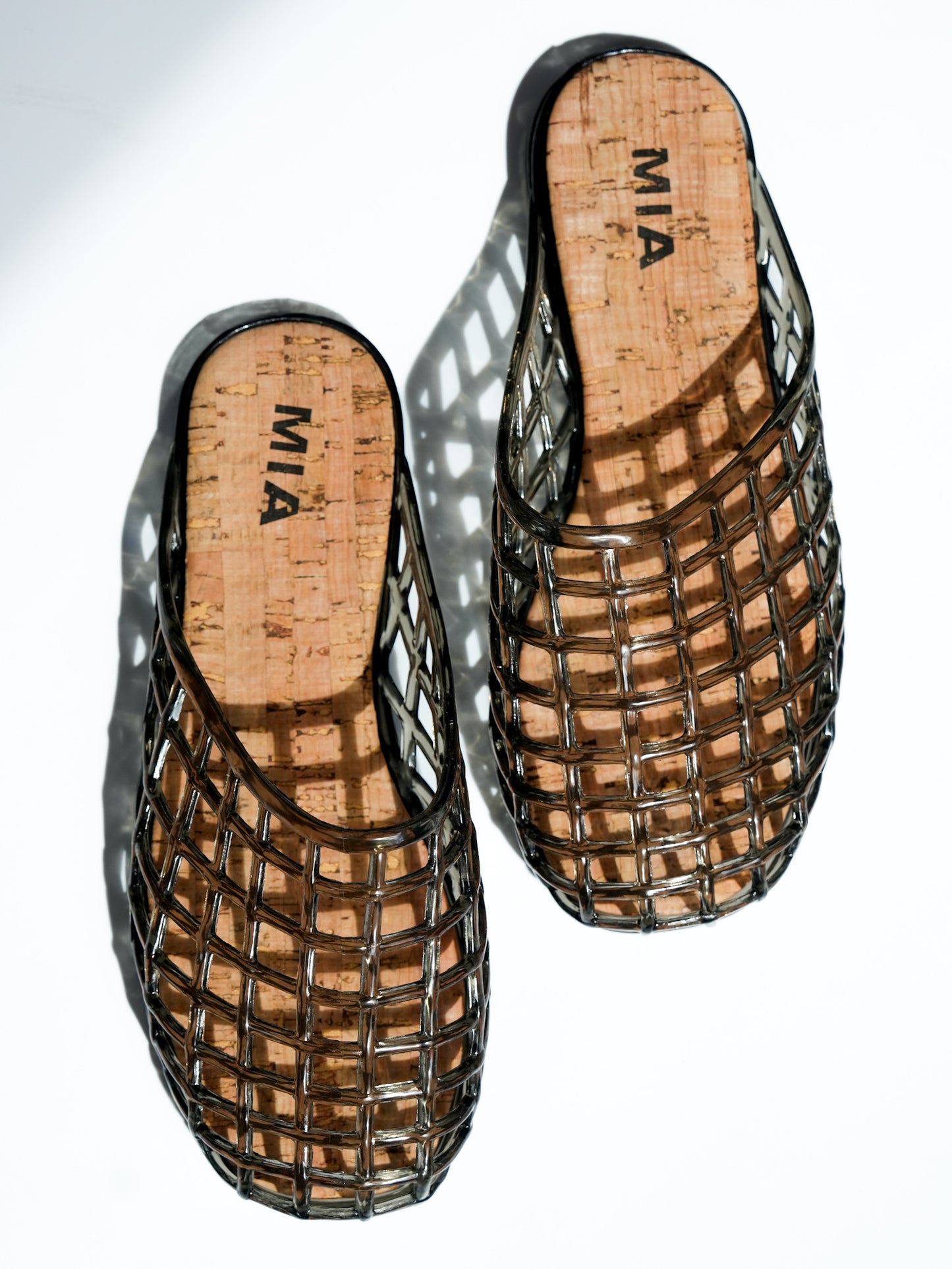 MIA Jelly Cage Slide Sandal with Cork Footbed - Freckled Poppy