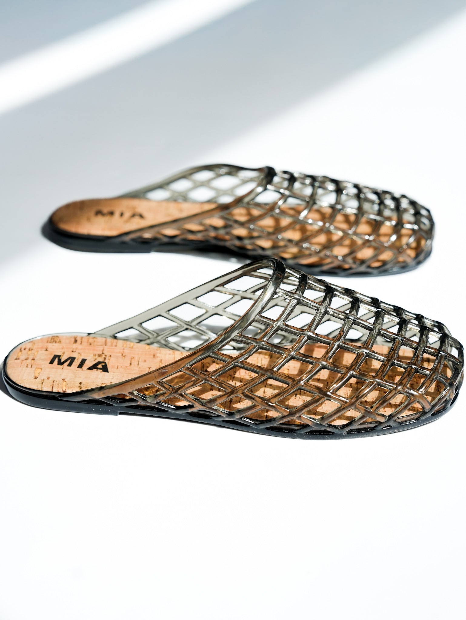 MIA Jelly Cage Slide Sandal with Cork Footbed - Freckled Poppy