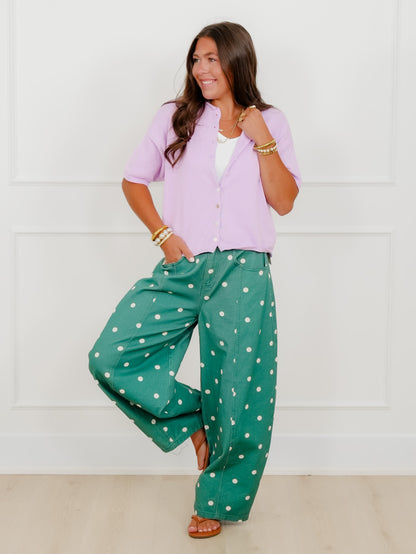 Solid Short Sleeve Button Down Cardigan