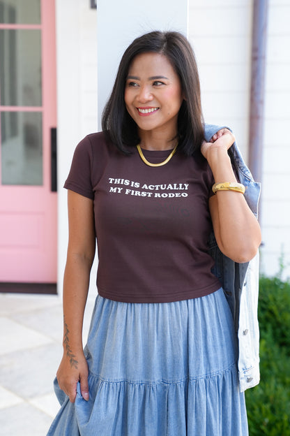 Short Sleeve "This Is Actually My First Rodeo" Tee
