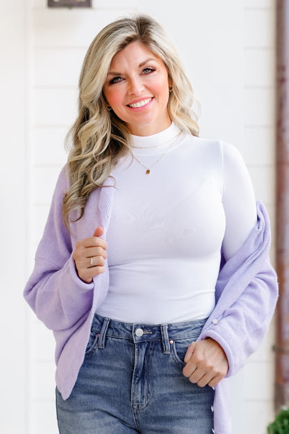 Knit Seamless Turtle Neck Long Sleeve Bodysuit