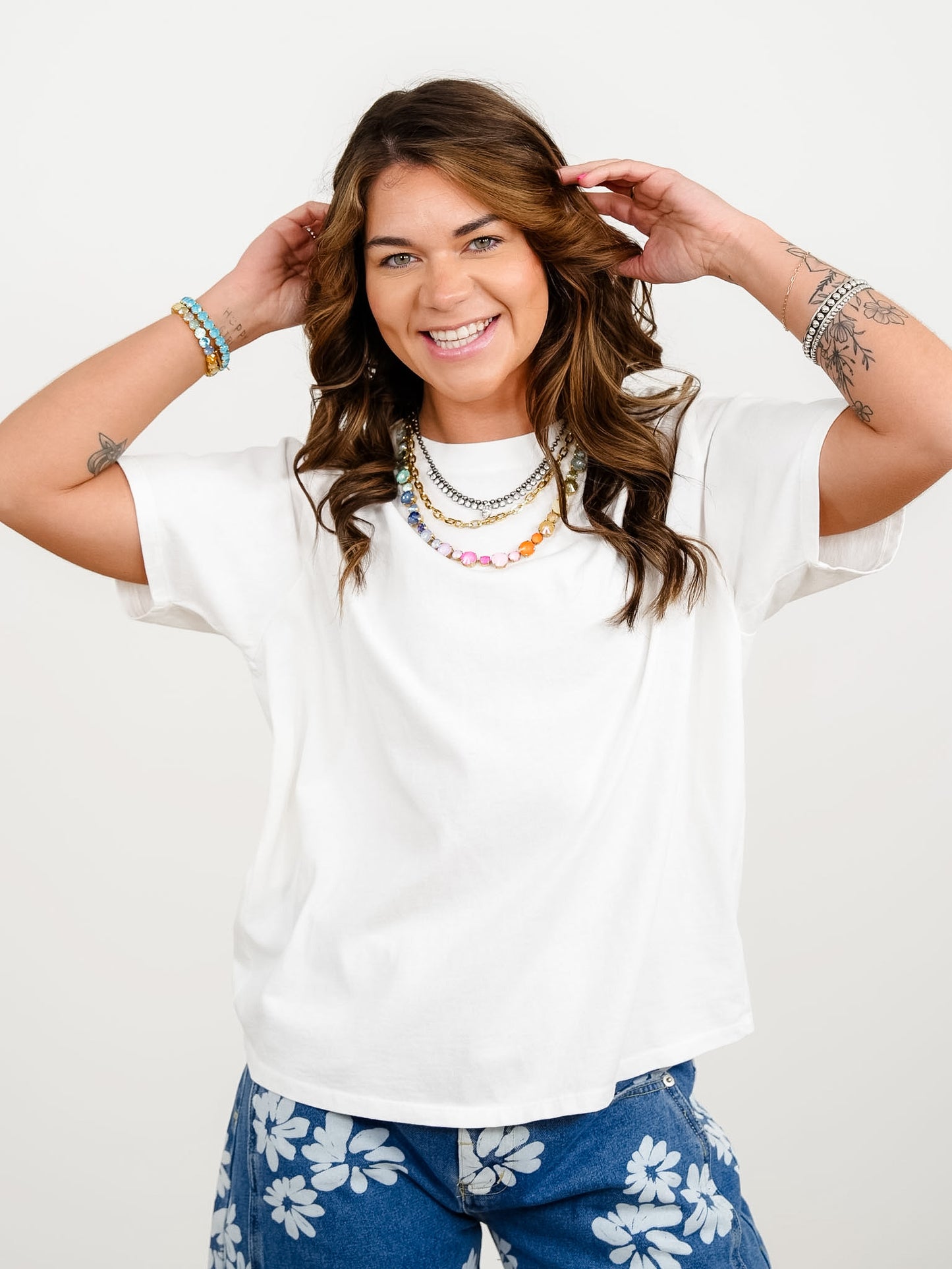 Acid Wash Short Sleeve Top