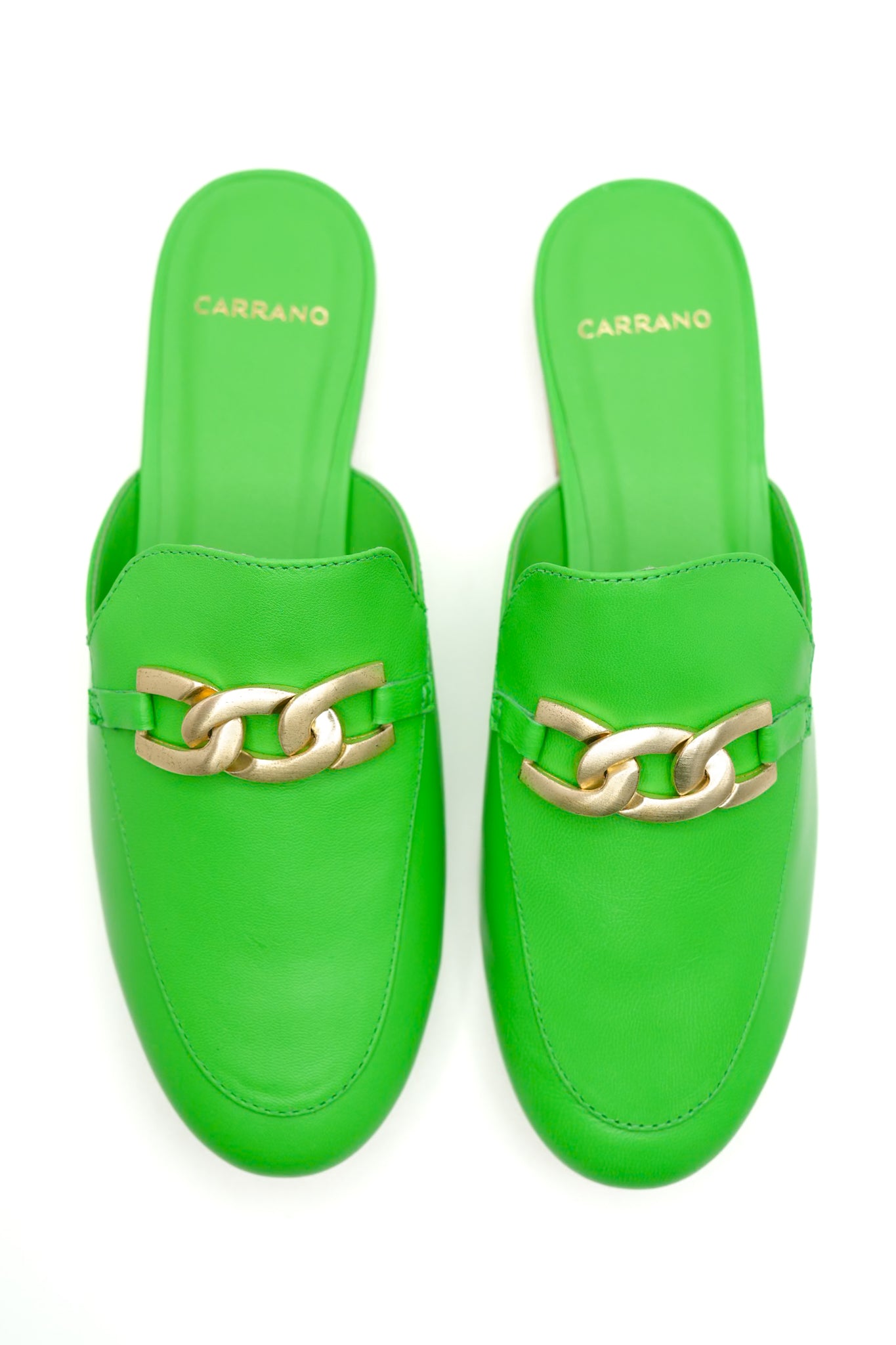Chain Detail Slip On Loafer Mule