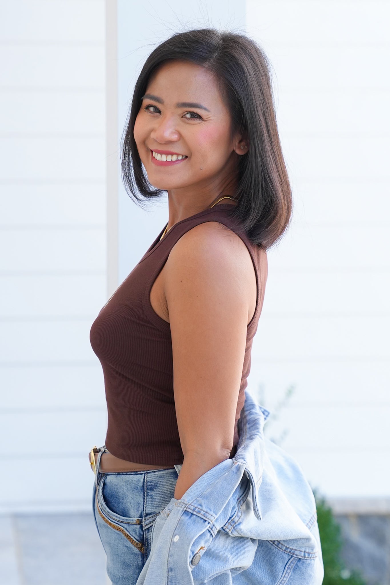 Embroidered " Rodeo" Scoop Neck Tank Top