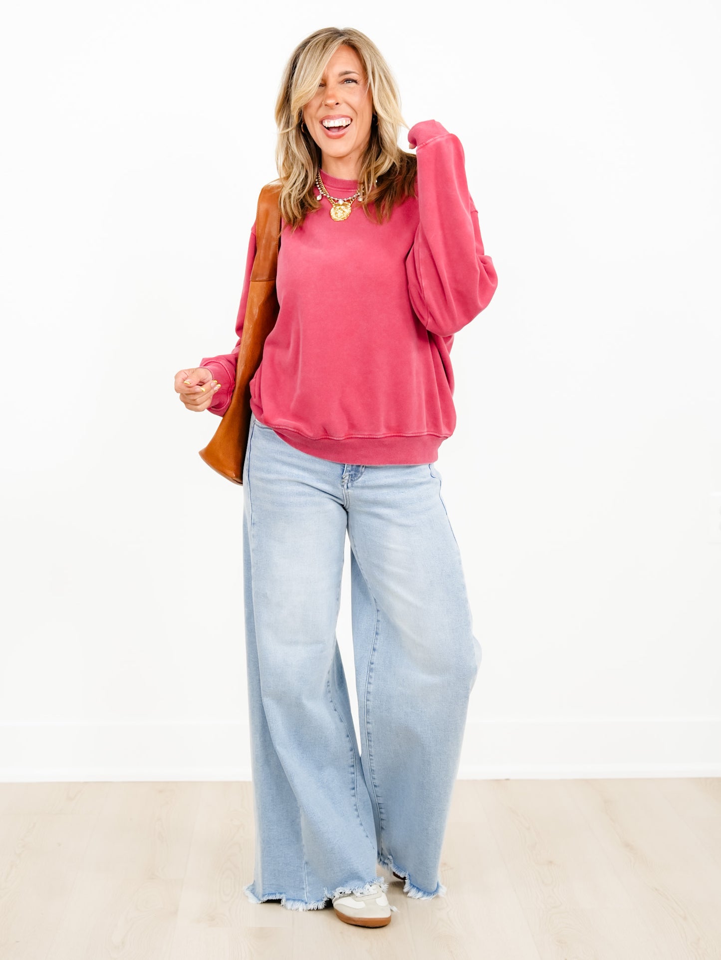Mineral Wash Crew Neck Sweatshirt