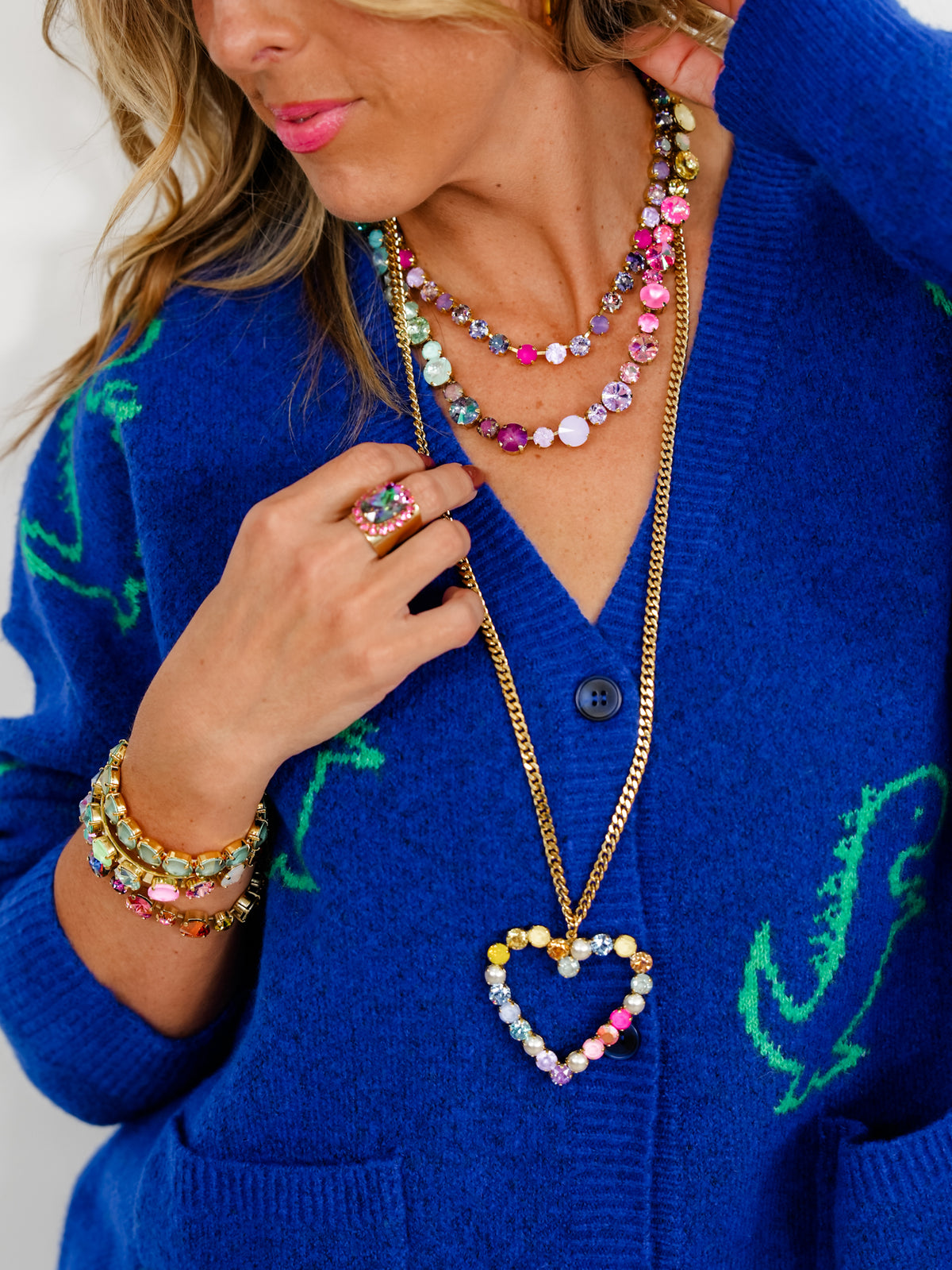 TOVA POP Crystal Heart Necklace