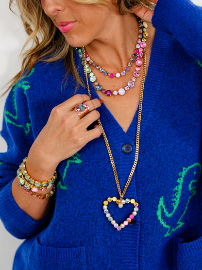 TOVA POP Crystal Heart Necklace