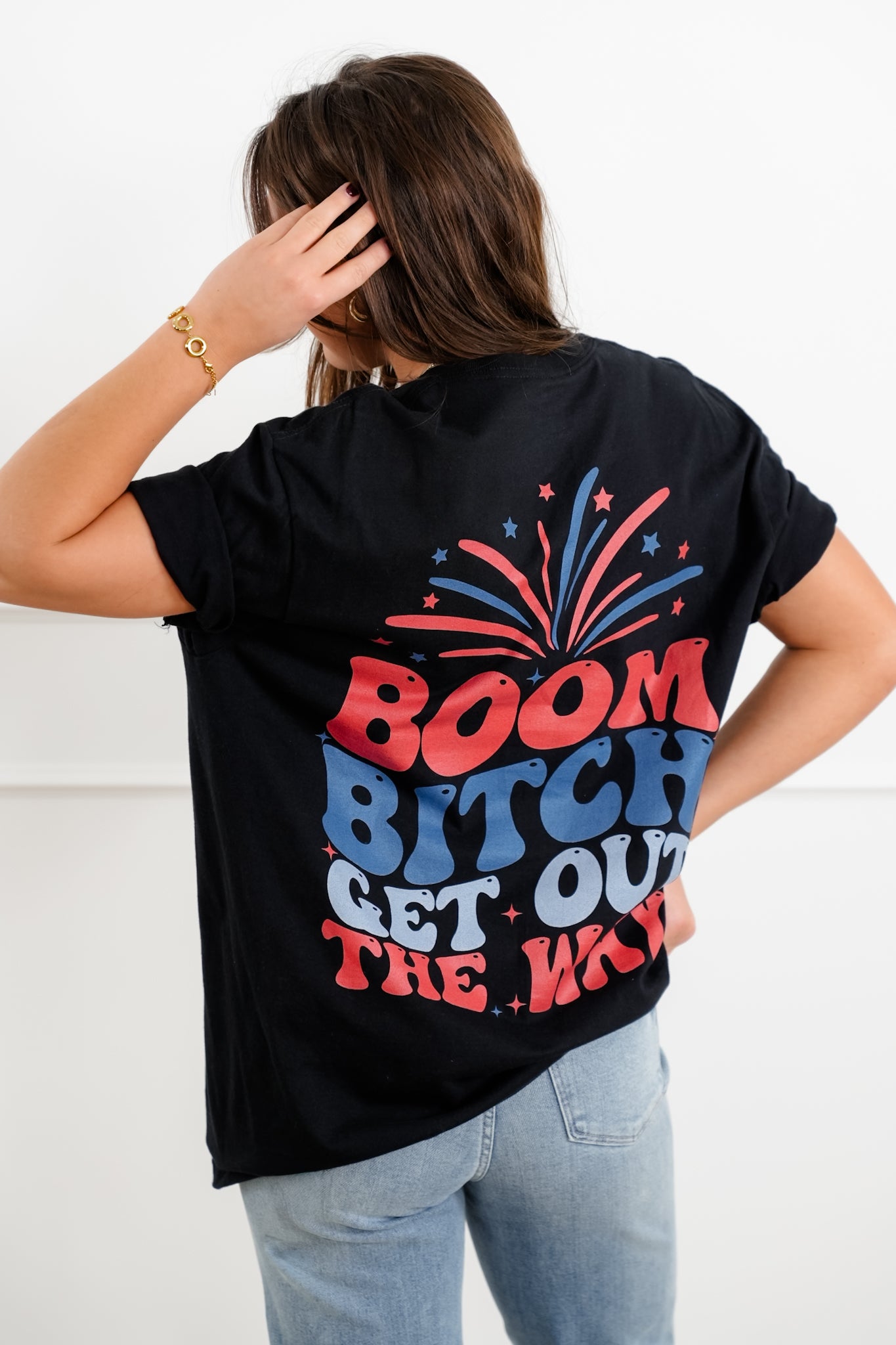 Plus/Reg Short Sleeve "Boom Bitch Get Out The Way" Graphic Tee