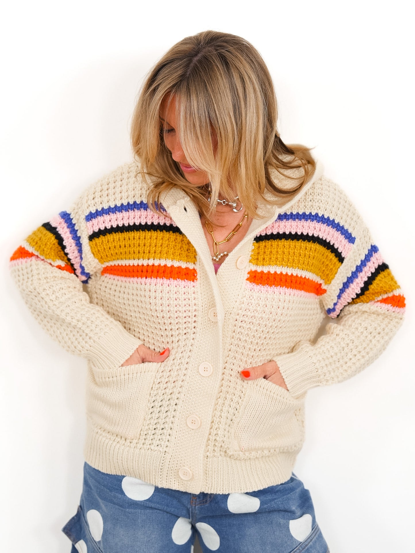 Knit Long Sleeve Button Down Cardigan
