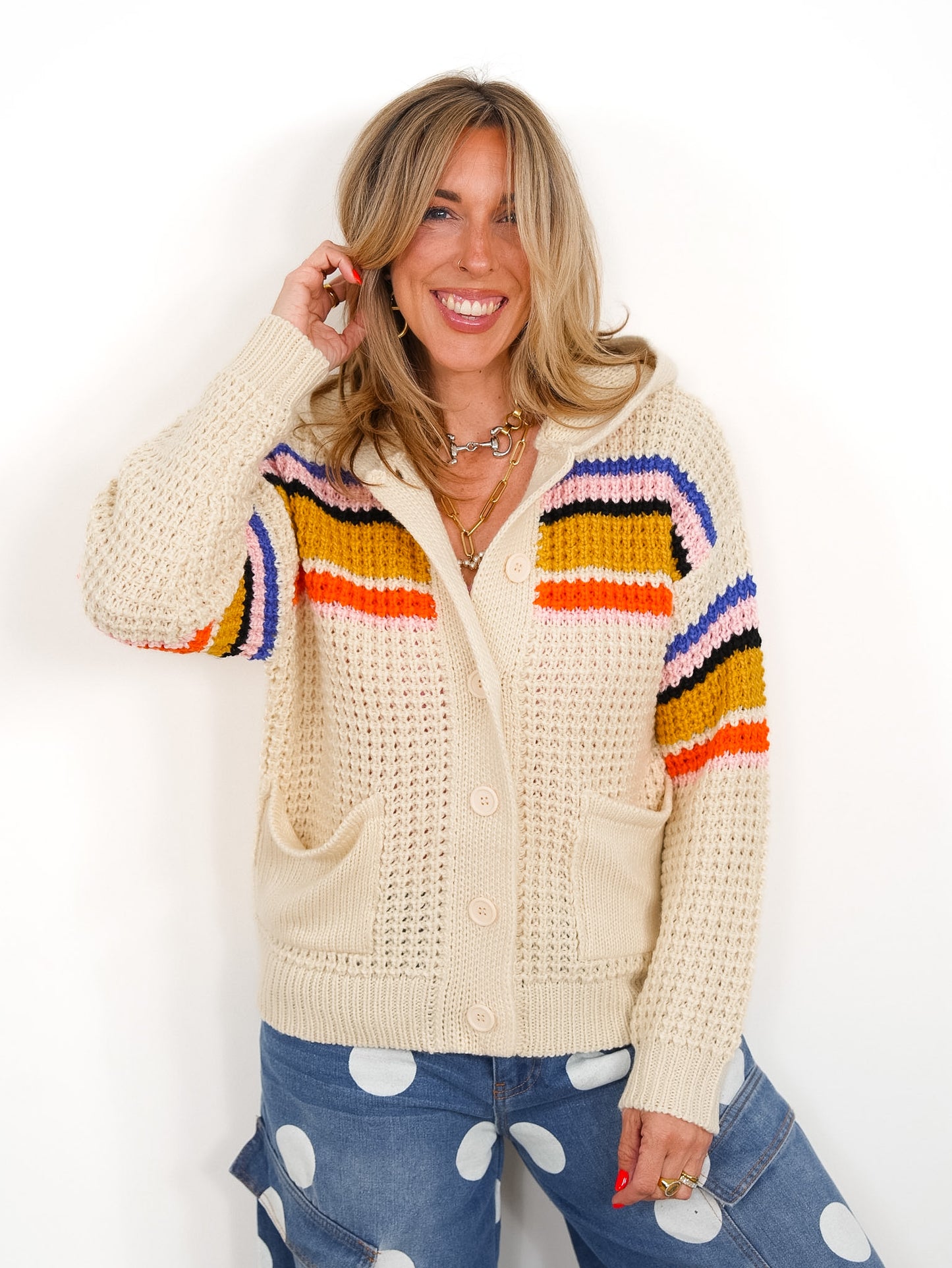 Knit Long Sleeve Button Down Cardigan