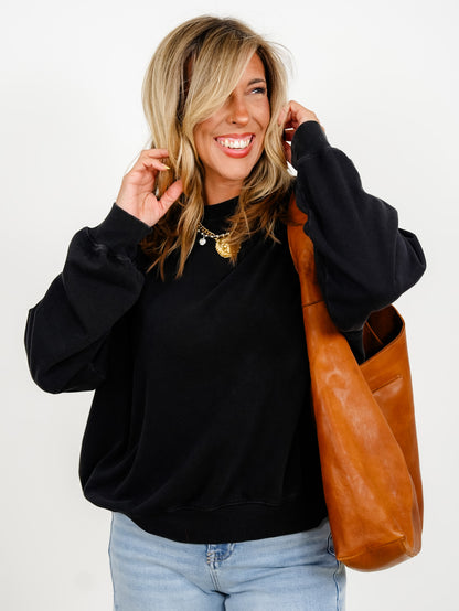 Mineral Wash Crew Neck Sweatshirt