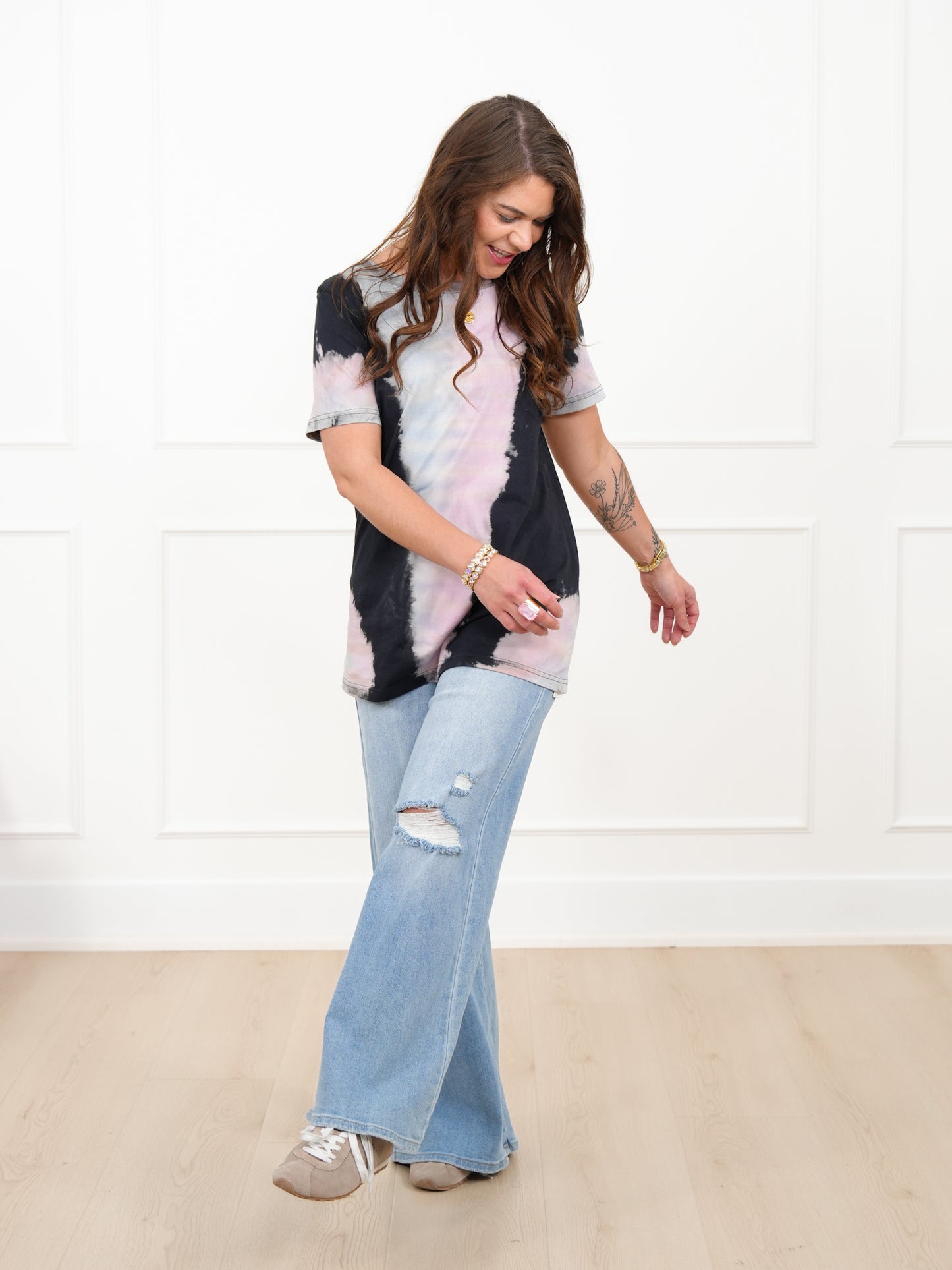 Tie Dye Short Sleeve Top