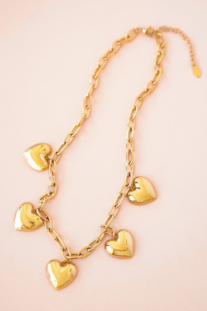 Heart Charm Necklace Waterproof