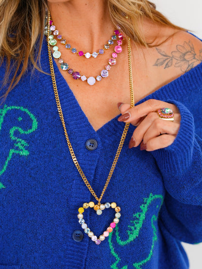 TOVA POP Crystal Heart Necklace