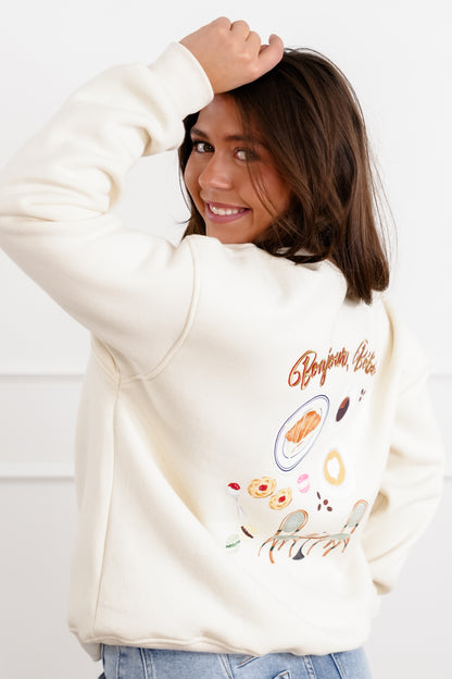 Long Sleeve "Bonjour Bebe" Pullover Sweatshirts