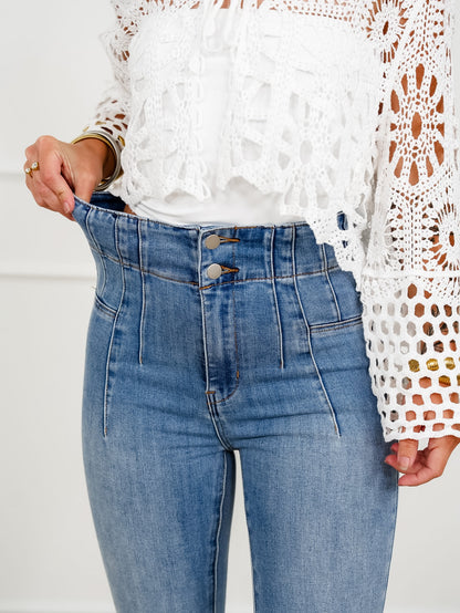 Light Wash High Waist Bootcut Jean