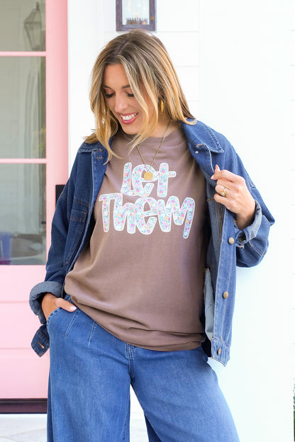 Plus/Reg Short Sleeve "Let Them" Graphic Tee