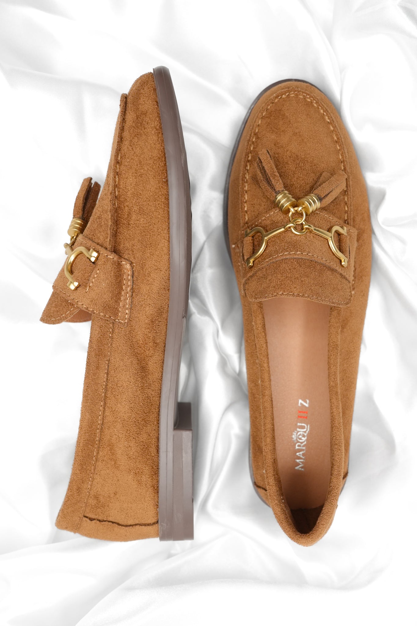 Vegan Suede Slip On Loafer with Tassel